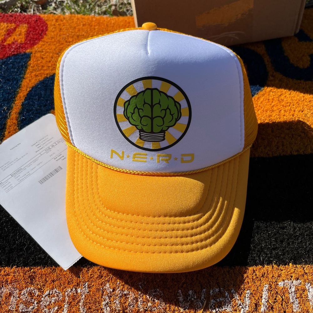 **SOLD** NERD Yellow Trucker Hat OS